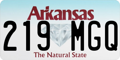 AR license plate 219MGQ