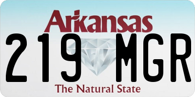 AR license plate 219MGR
