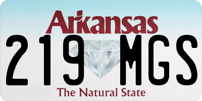 AR license plate 219MGS