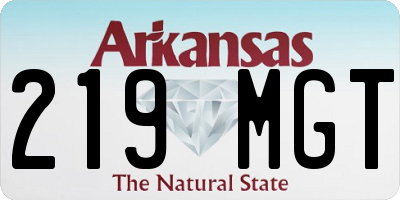 AR license plate 219MGT