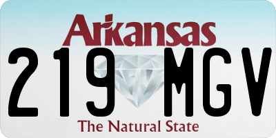 AR license plate 219MGV