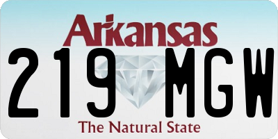 AR license plate 219MGW
