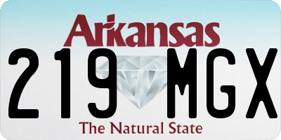 AR license plate 219MGX