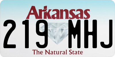 AR license plate 219MHJ
