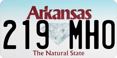 AR license plate 219MHO