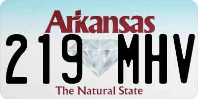 AR license plate 219MHV