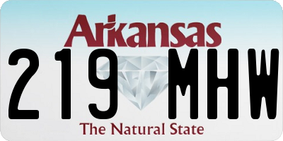 AR license plate 219MHW