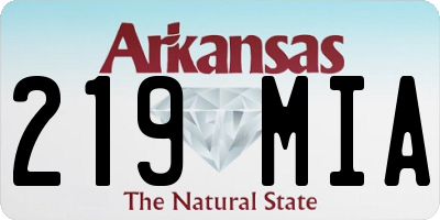 AR license plate 219MIA