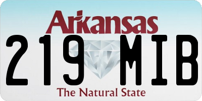 AR license plate 219MIB