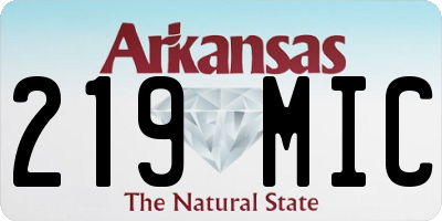 AR license plate 219MIC