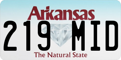 AR license plate 219MID