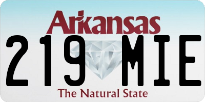 AR license plate 219MIE