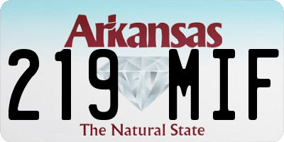 AR license plate 219MIF