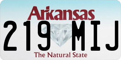AR license plate 219MIJ