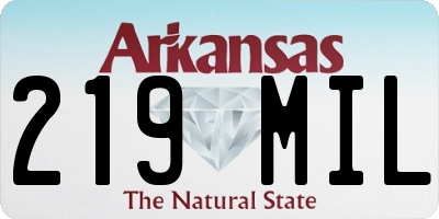 AR license plate 219MIL