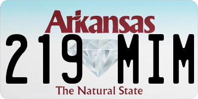 AR license plate 219MIM