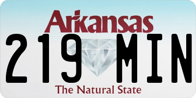 AR license plate 219MIN