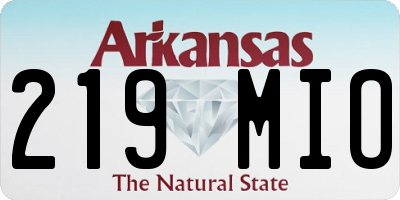 AR license plate 219MIO