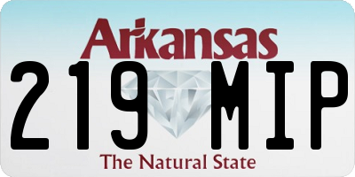 AR license plate 219MIP