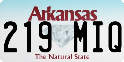 AR license plate 219MIQ