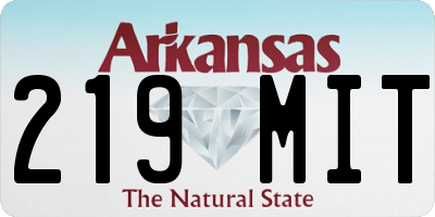 AR license plate 219MIT