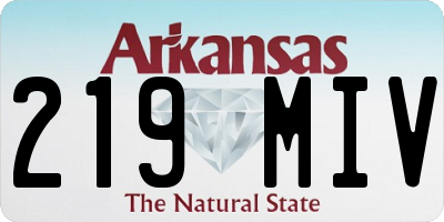 AR license plate 219MIV