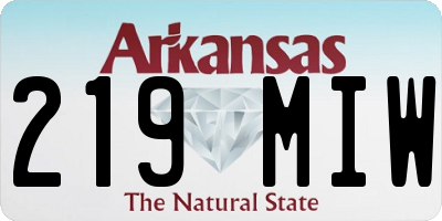 AR license plate 219MIW
