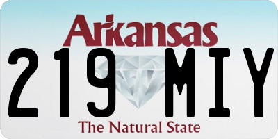 AR license plate 219MIY