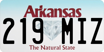 AR license plate 219MIZ
