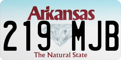 AR license plate 219MJB