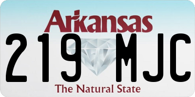 AR license plate 219MJC
