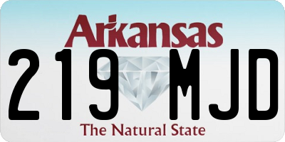 AR license plate 219MJD