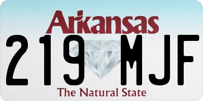 AR license plate 219MJF