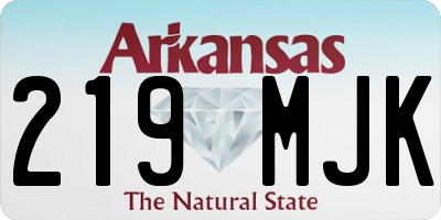 AR license plate 219MJK