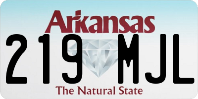 AR license plate 219MJL