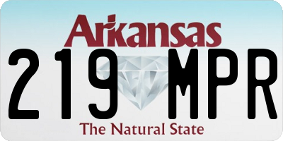AR license plate 219MPR