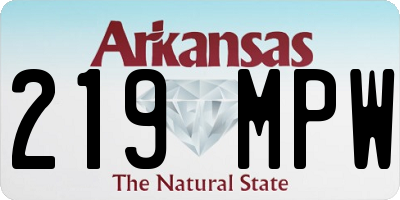 AR license plate 219MPW