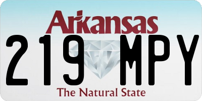 AR license plate 219MPY