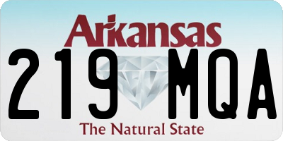 AR license plate 219MQA