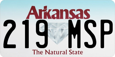 AR license plate 219MSP