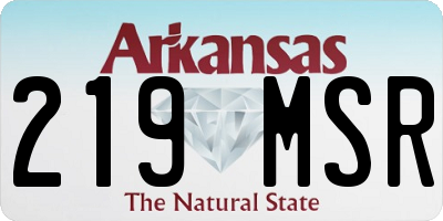 AR license plate 219MSR