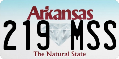 AR license plate 219MSS