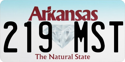 AR license plate 219MST
