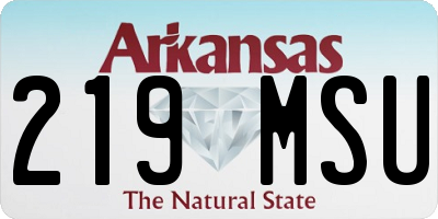AR license plate 219MSU