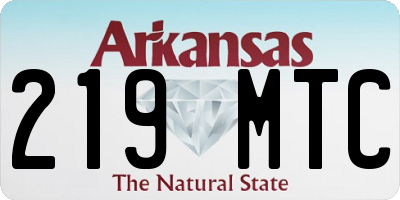 AR license plate 219MTC