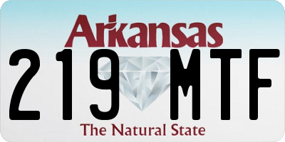 AR license plate 219MTF