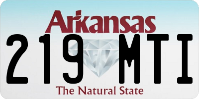 AR license plate 219MTI