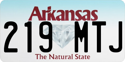 AR license plate 219MTJ