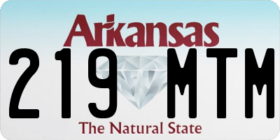 AR license plate 219MTM