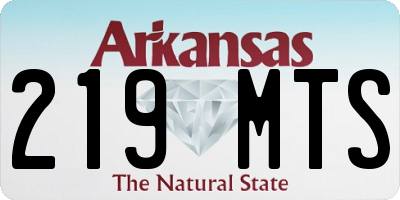 AR license plate 219MTS